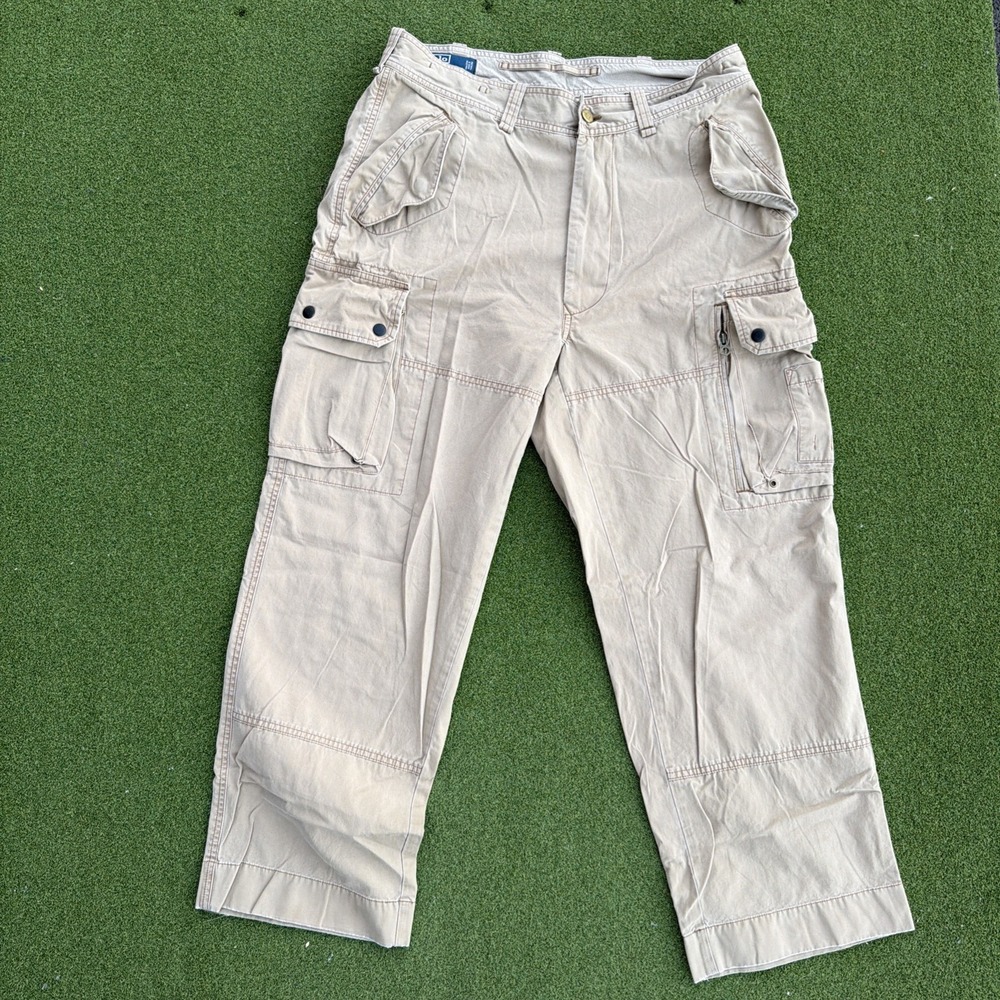 Vintage Polo Ralph Lauren Pants Men's 34x29 Brown Cargo Fatigue Pants